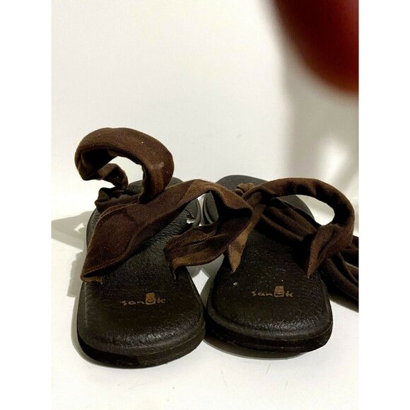 Sanuk Womens Size 9 Brown Yoga Sling Sandals Made In China - Picture 4 of 7